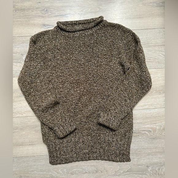 Carolyn Taylor Wool Blend Sweater – Brown Marled Knit – Size Medium - Picture 1 of 6